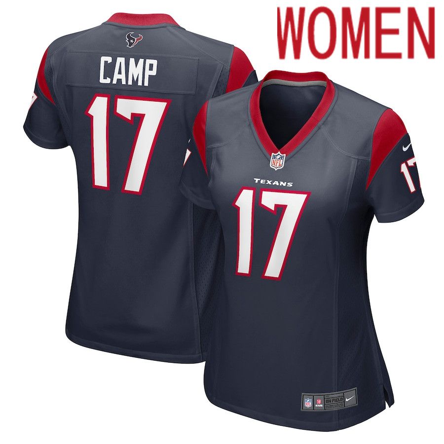Women Houston Texans 17 Jalen Camp Nike Navy Game Player NFL Jersey